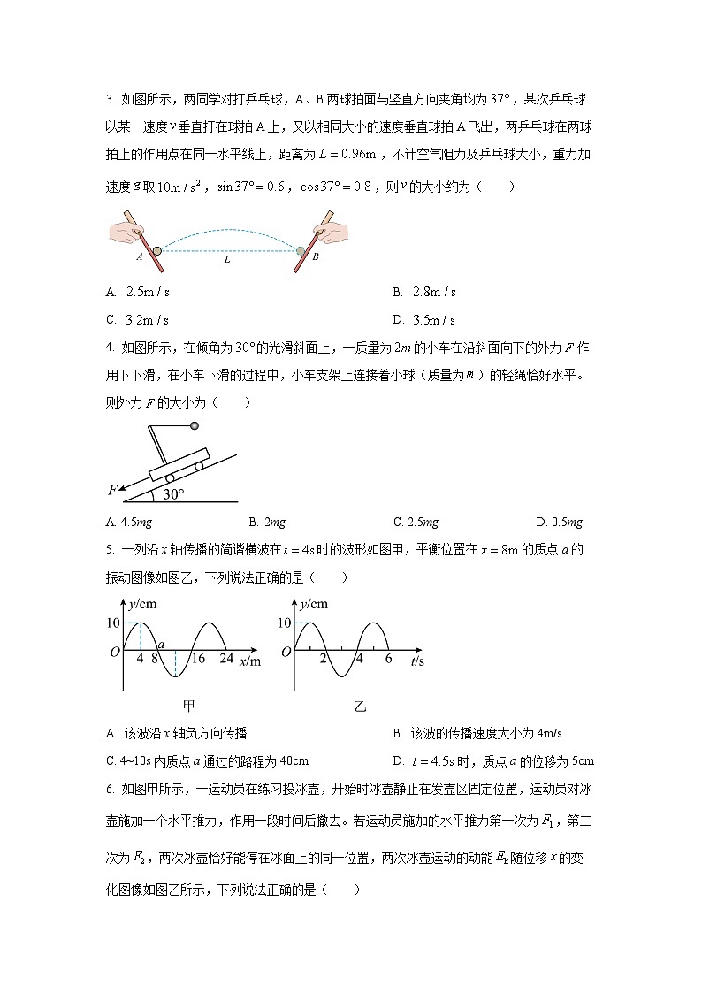 2025-2026学年吉林省长春市东北师范大学附属中学高三上学期第二次摸底考试物理试卷（学生版）第2页