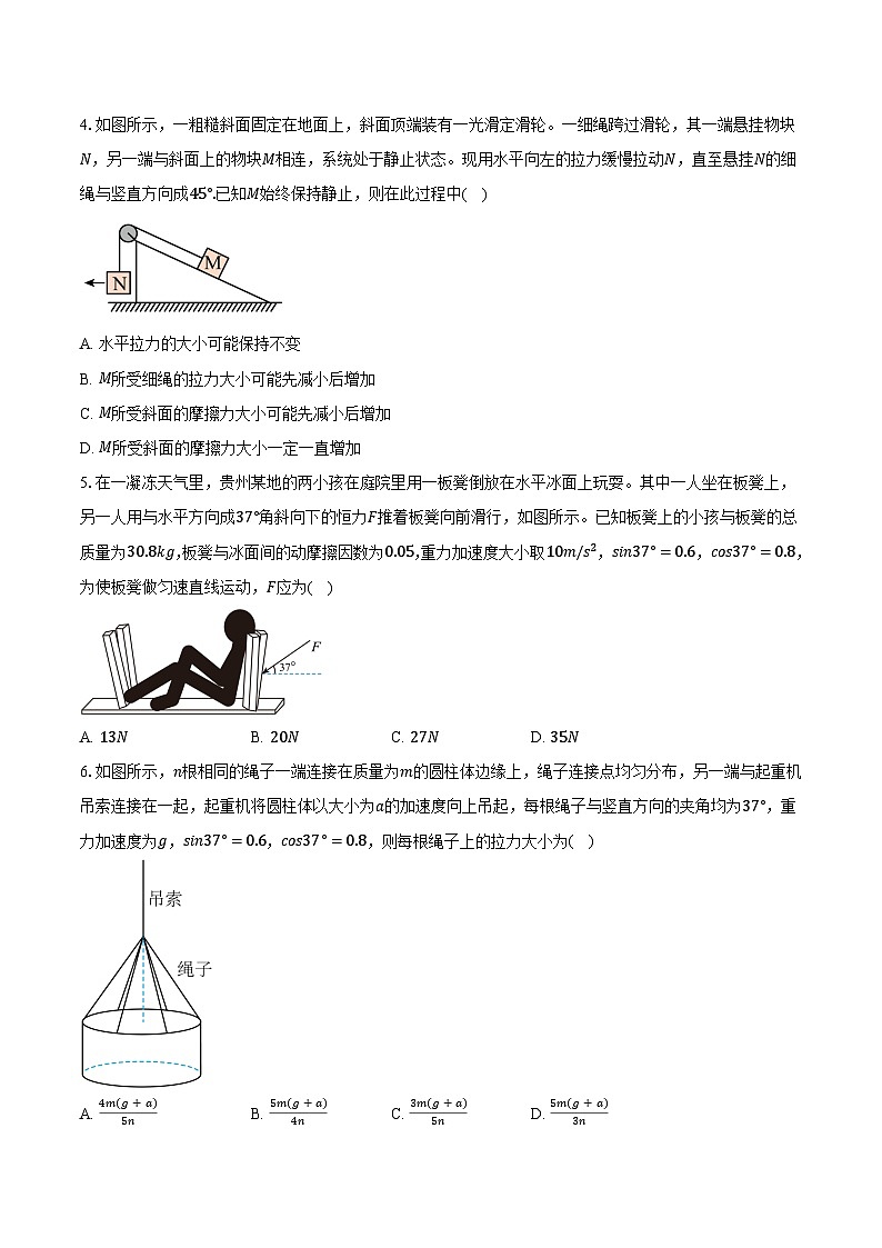 湖北省武汉市2025-2026学年高一上学期期末模拟物理试卷【含答案】第2页
