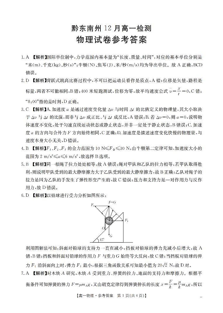 物理答案_扫描版第1页