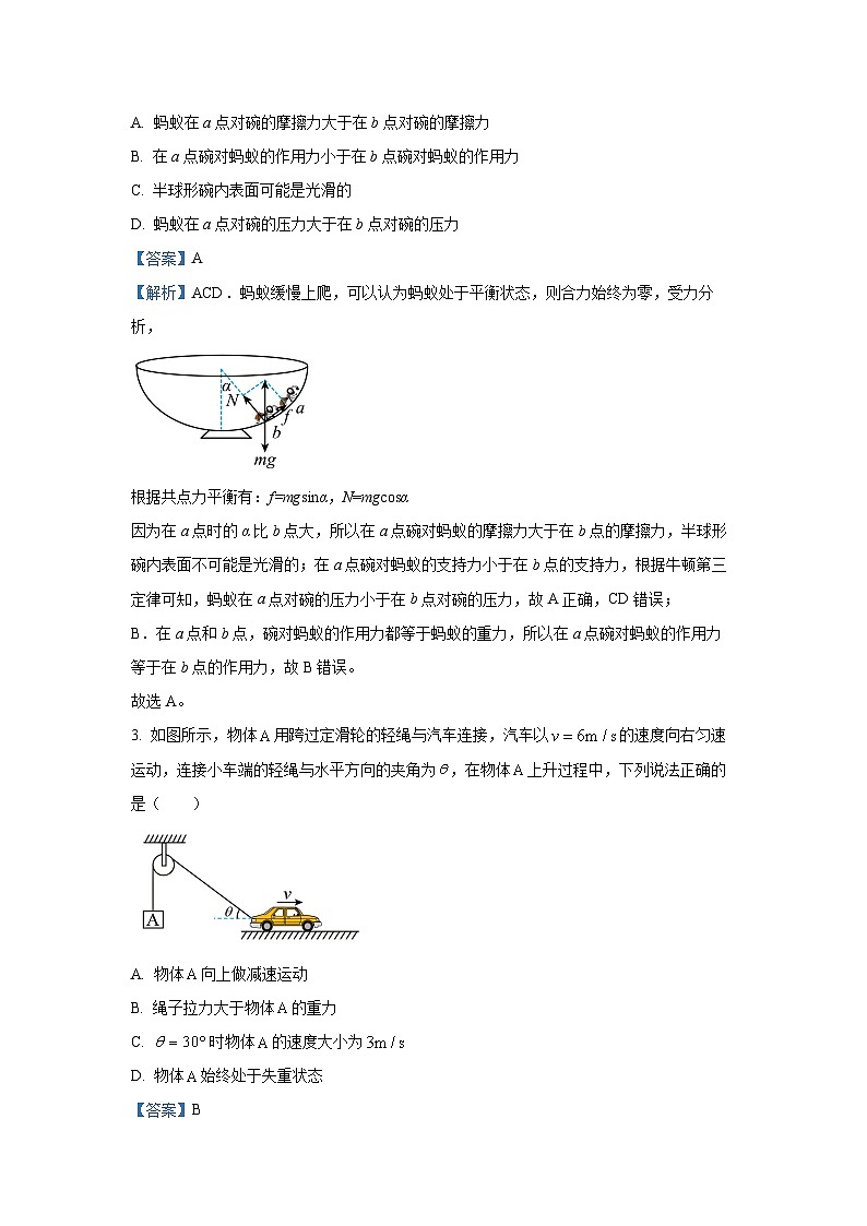 【物理】云南省大理下关一中教育集团2024-2025学年高一下学期期中试卷（解析版）第2页