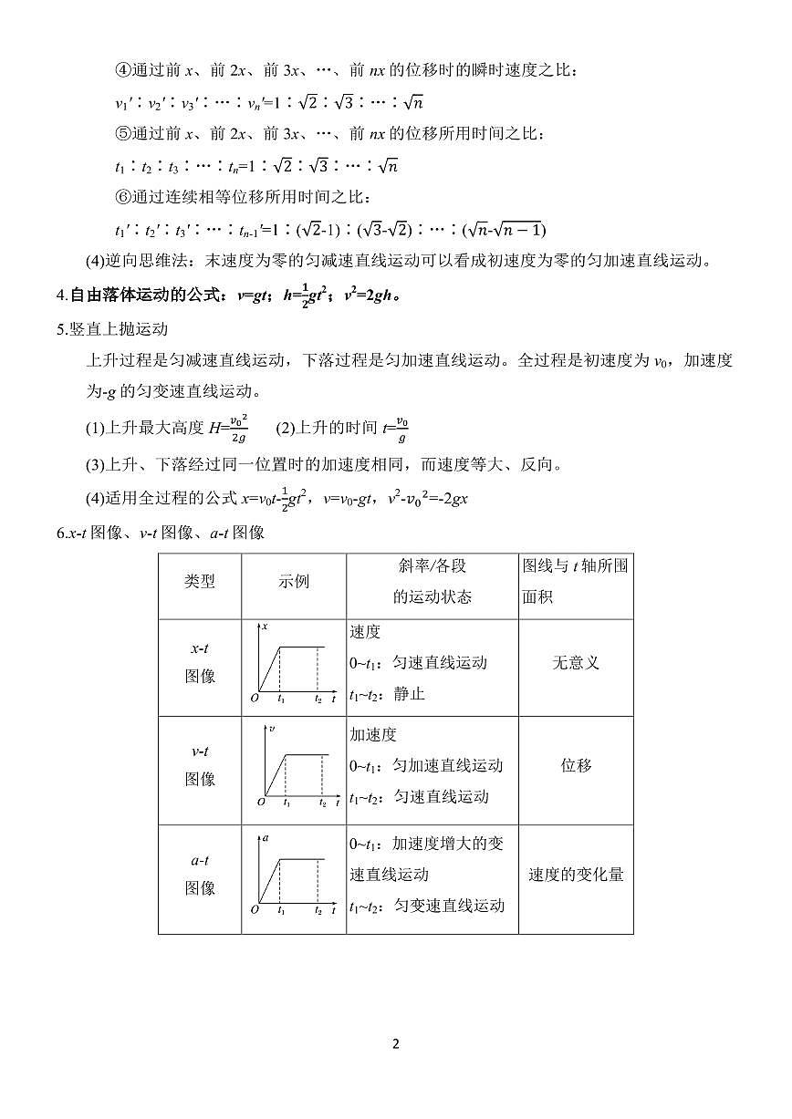 2026届高考物理一轮：高中物理公式练习含答案第2页