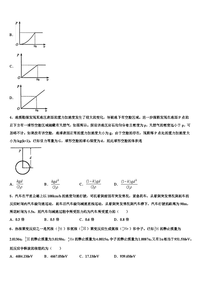2026届湖北省东风高级中学高考考前模拟物理试题含解析第2页