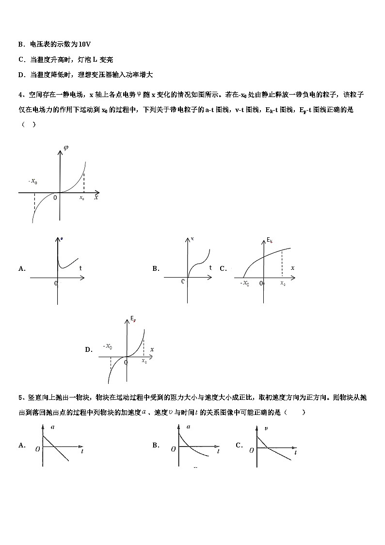 2026届湖北省鄂东南省级示范高中教育教学改革联盟学校高考仿真卷物理试题含解析第2页