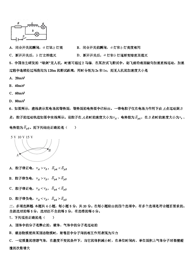 2026届湖北省黄冈市重点中学高三下第一次测试物理试题含解析第2页