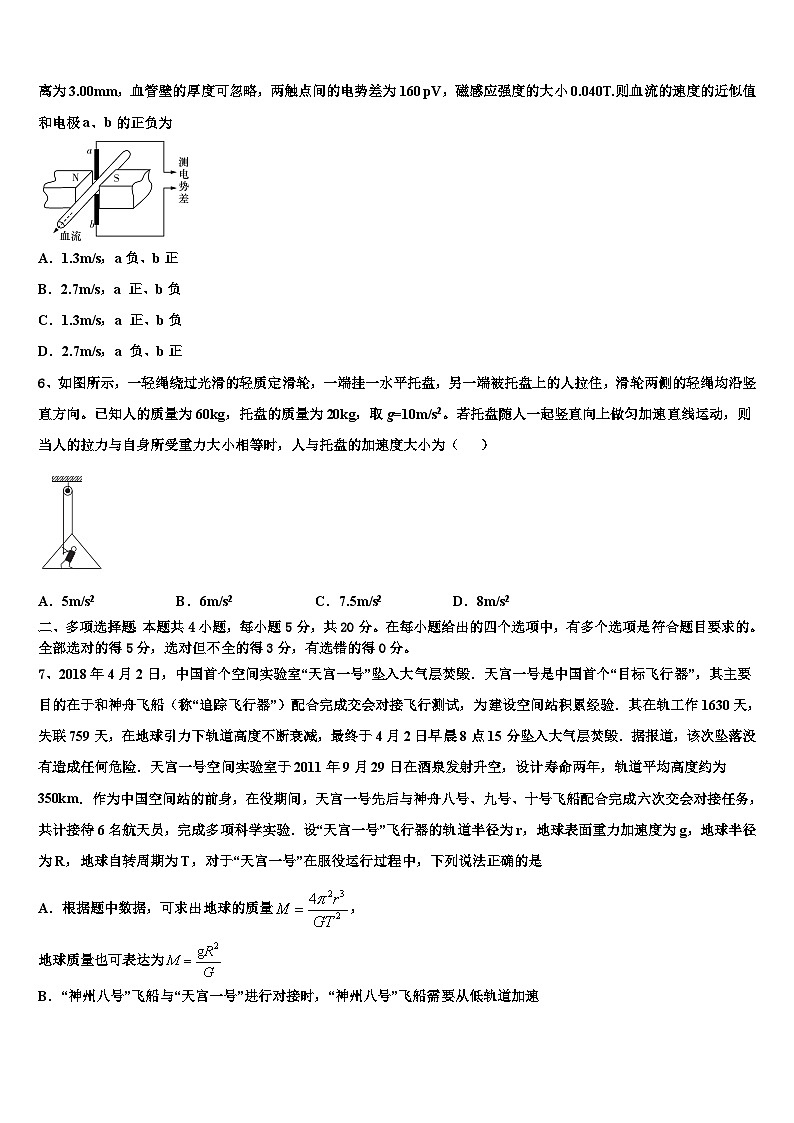 2026届湖北省荆门市重点中学高三下学期联合考试物理试题含解析第3页