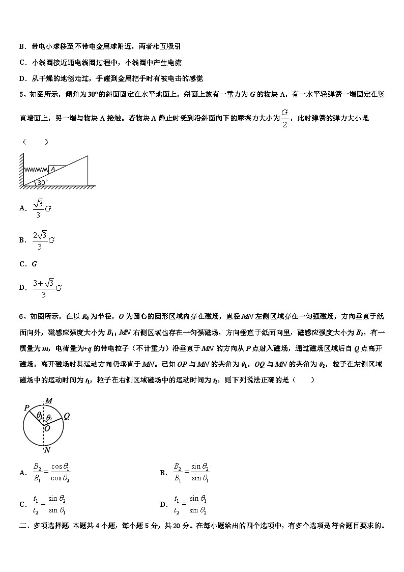 2026届湖北省武汉市钢城四中高三下第一次测试物理试题含解析第2页