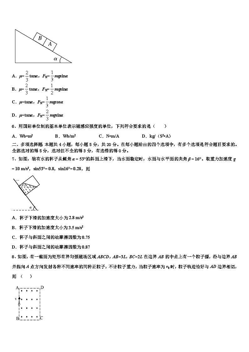 2026届湖北省武汉市第四中学高三下学期第六次检测物理试卷含解析第2页