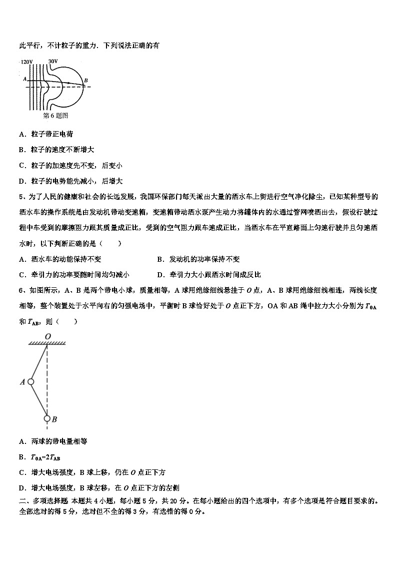 2026届湖北省武汉市新洲三中高考物理二模试卷含解析第2页
