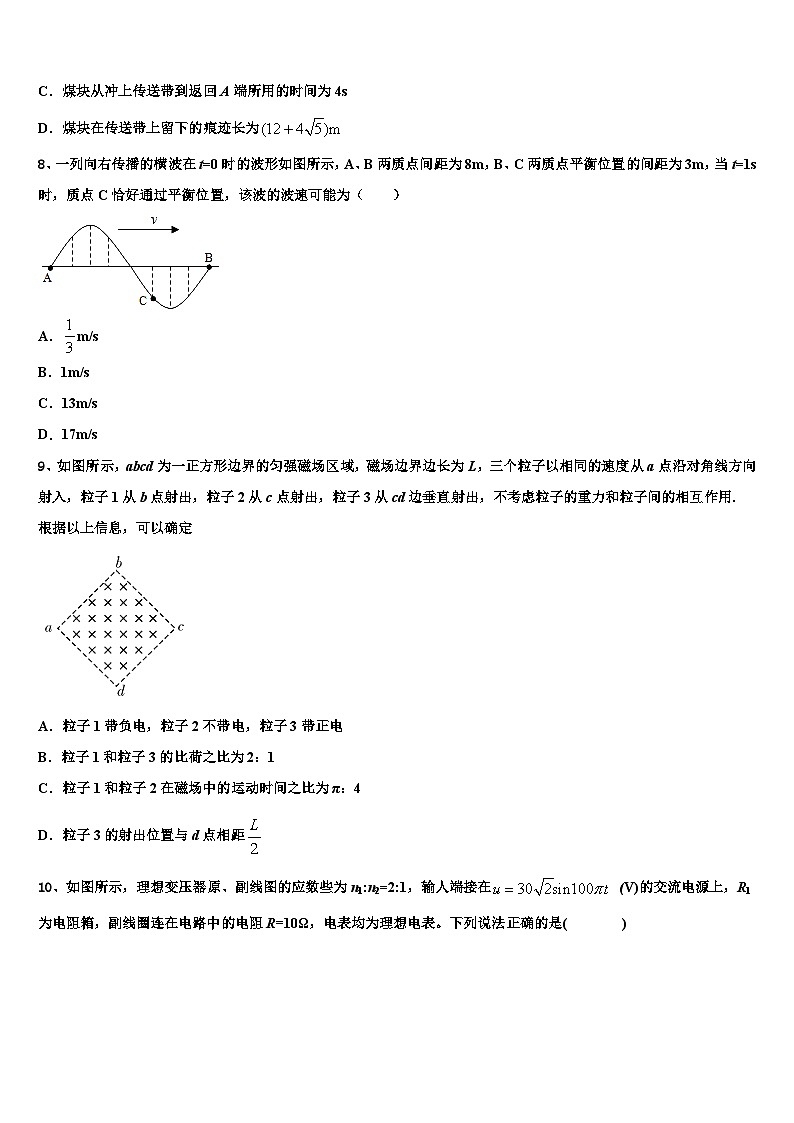 2026届湖北省武汉外国语学校高考冲刺模拟物理试题含解析第3页