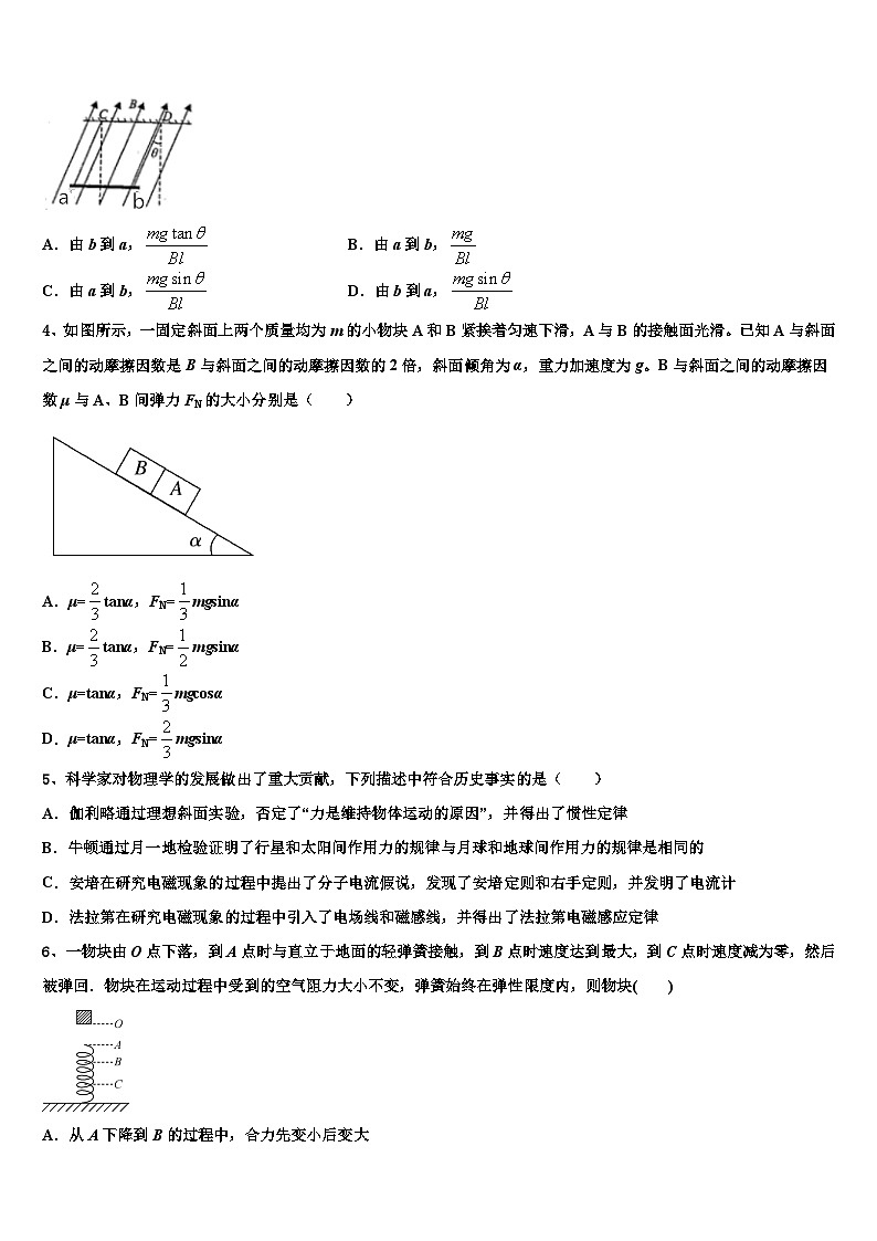 2026届湖北省武汉为明学校高考仿真卷物理试卷含解析第2页
