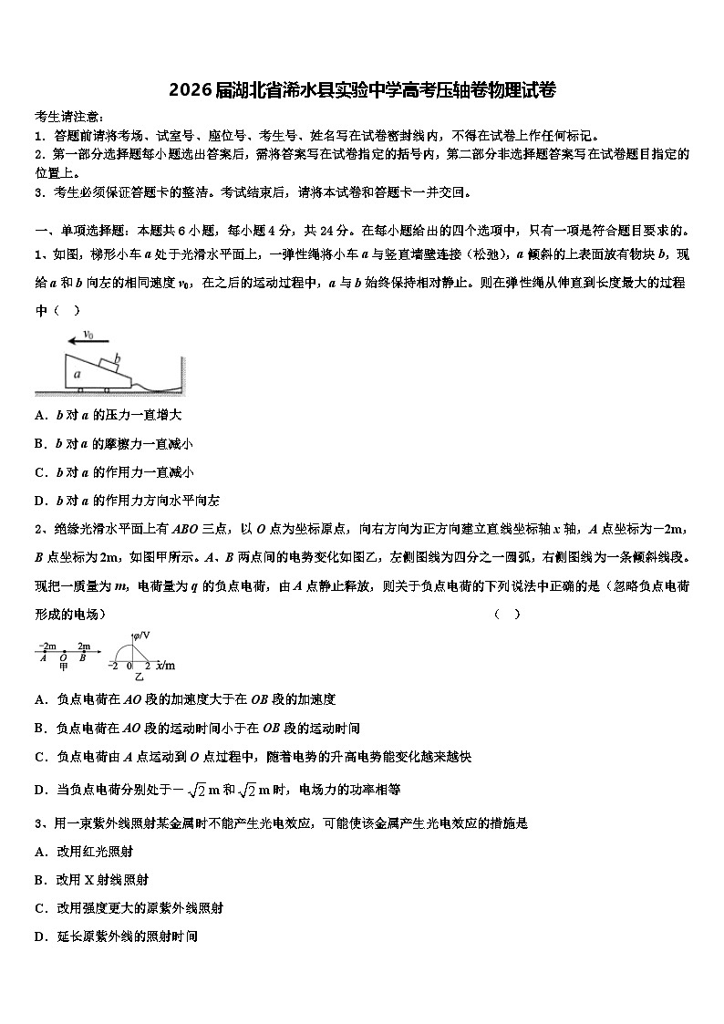 2026届湖北省浠水县实验中学高考压轴卷物理试卷含解析第1页