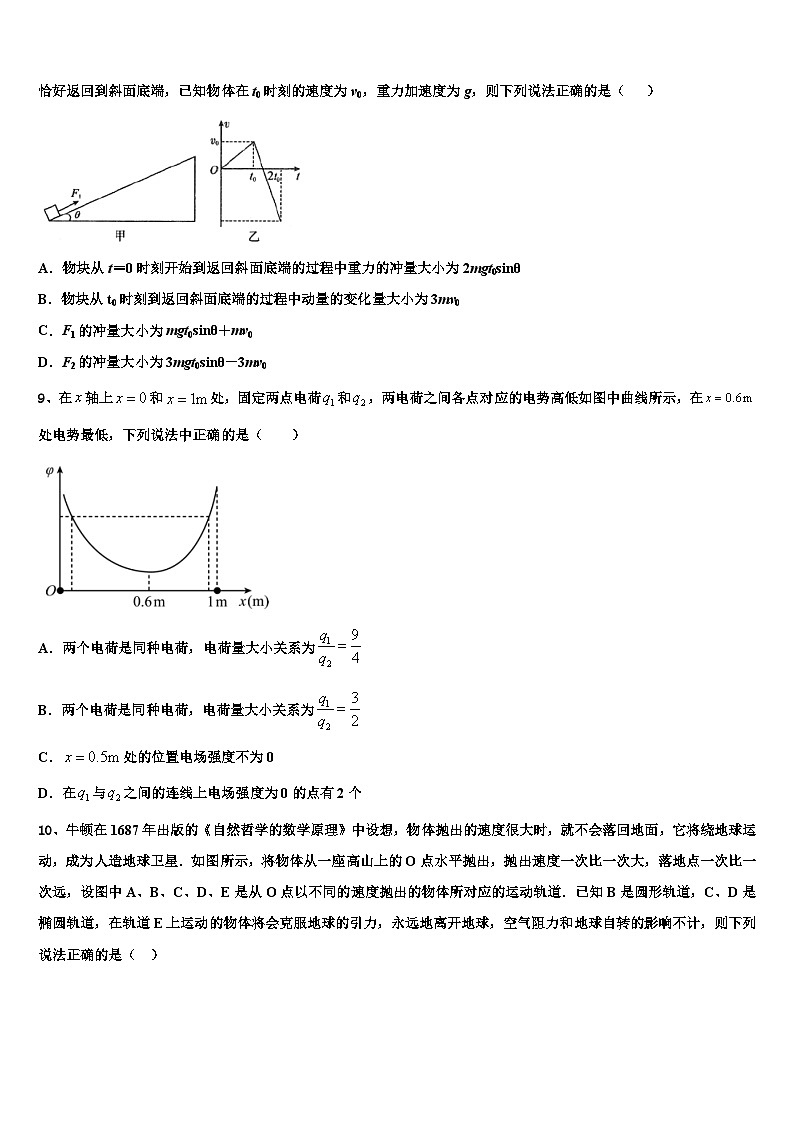 2026届湖北省咸宁市五校高考仿真卷物理试卷含解析第3页