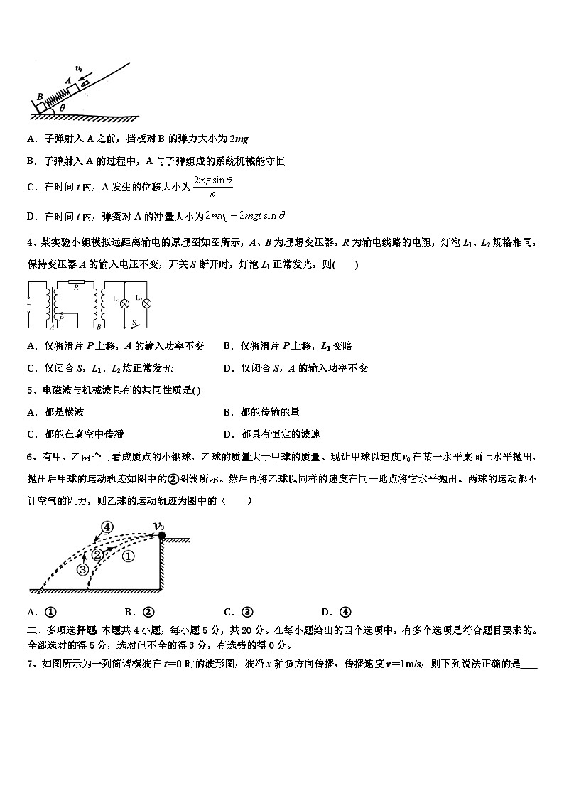 2026届湖北省襄阳市重点中学高考物理押题试卷含解析第2页
