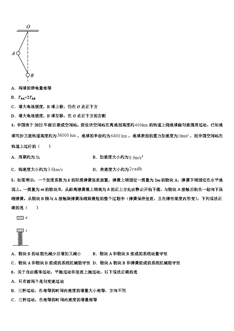2026届湖北省襄阳市东风中学高考冲刺物理模拟试题含解析第2页