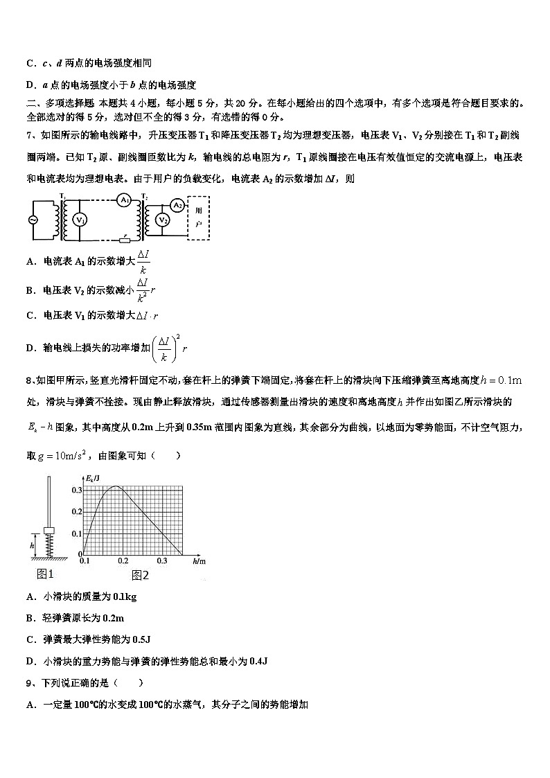 2026届湖北省宜昌县域高中协同发展共合体高考适应性考试物理试卷含解析第3页