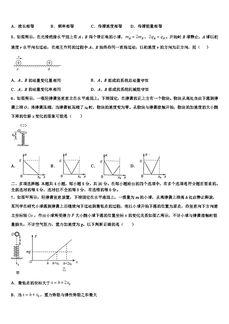 2026届湖北省孝感市部分重点学校高考考前模拟物理试题含解析第2页