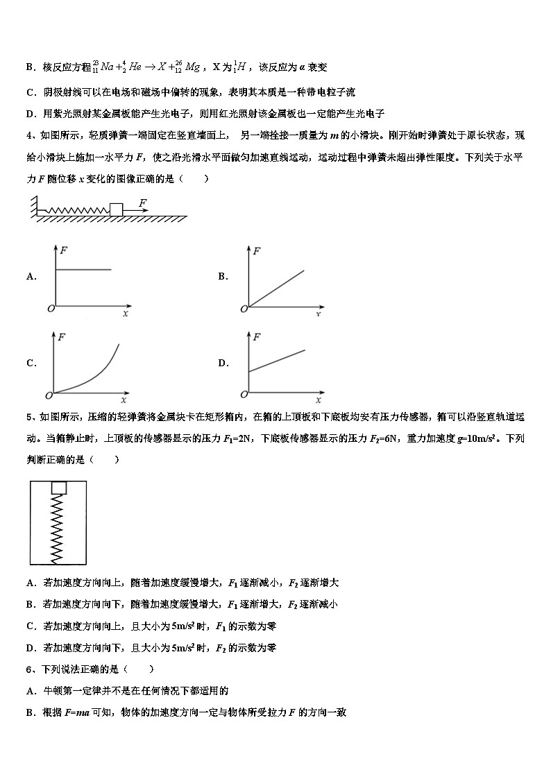 2026届湖北省孝感市孝南区高考物理考前最后一卷预测卷含解析第2页