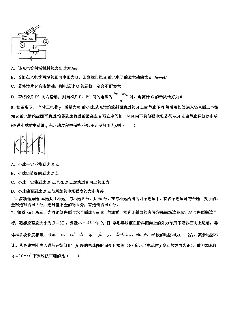 2026届湖北省孝感一中、应城一中等五校高考仿真卷物理试卷含解析第3页