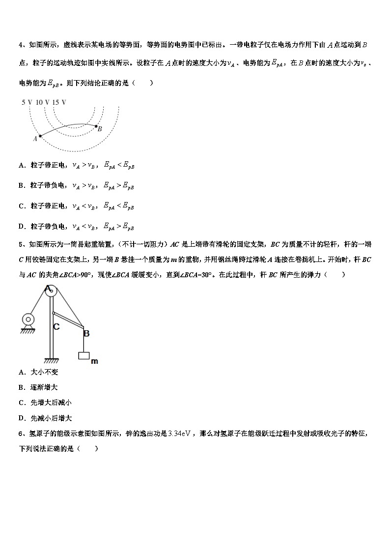2026届湖北省学业考：专题二匀变速直线运动的研究复习试卷高考压轴卷物理试卷含解析第2页