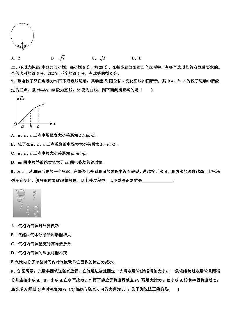 2026届湖北省孝感一中高考物理倒计时模拟卷含解析第3页