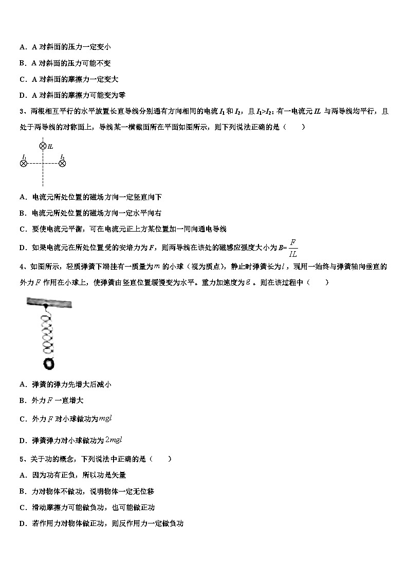 2026届湖北省宜昌金东方高中高考物理必刷试卷含解析第2页