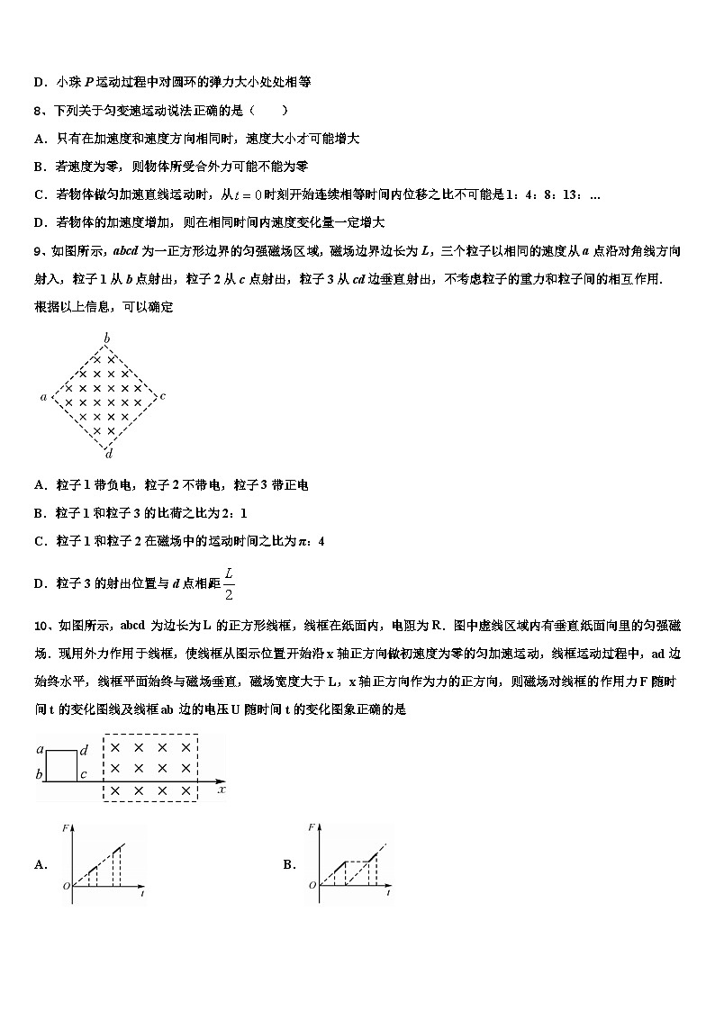 2026届湖北省宜昌市县域优质高中合作体高考临考冲刺物理试卷含解析第3页