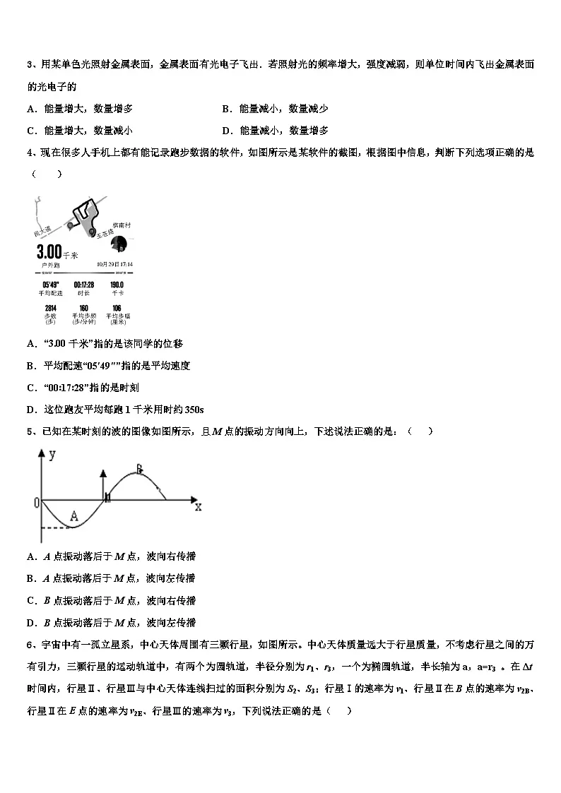 2026届湖北省宜昌市协作体高考仿真卷物理试题含解析第2页