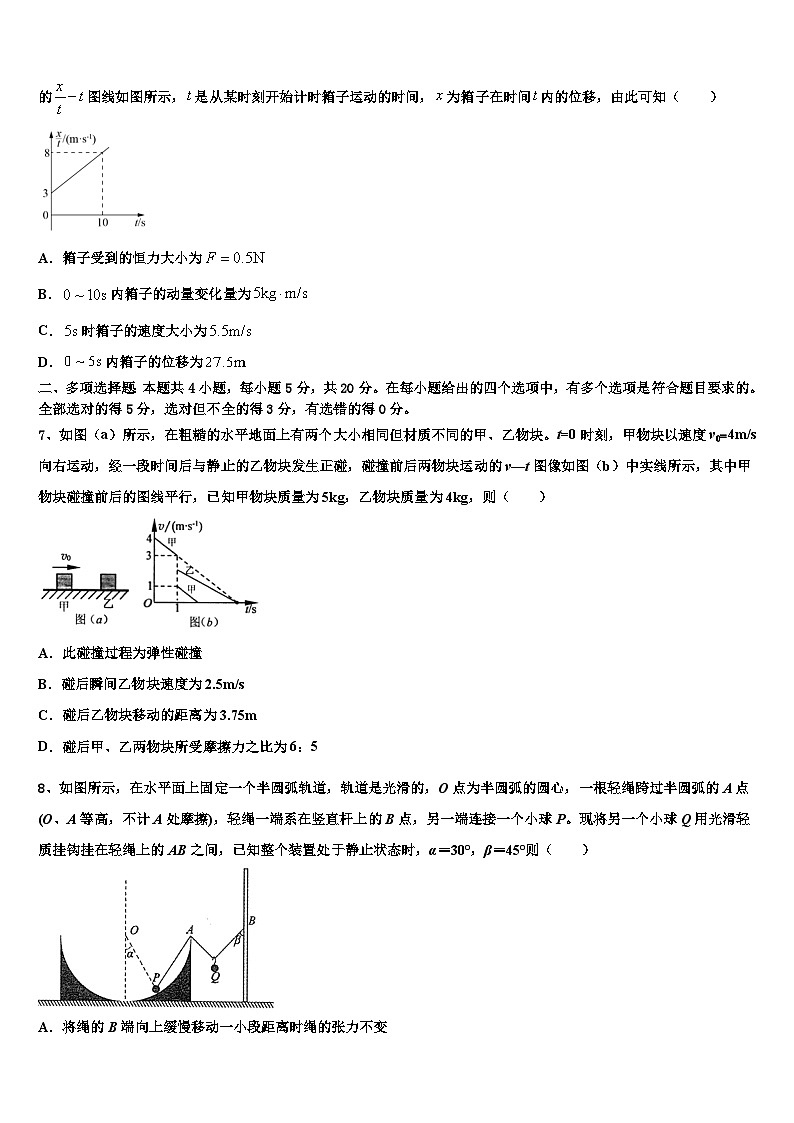 2026届湖北省宜昌市县域优质高中合作体高考物理三模试卷含解析第3页