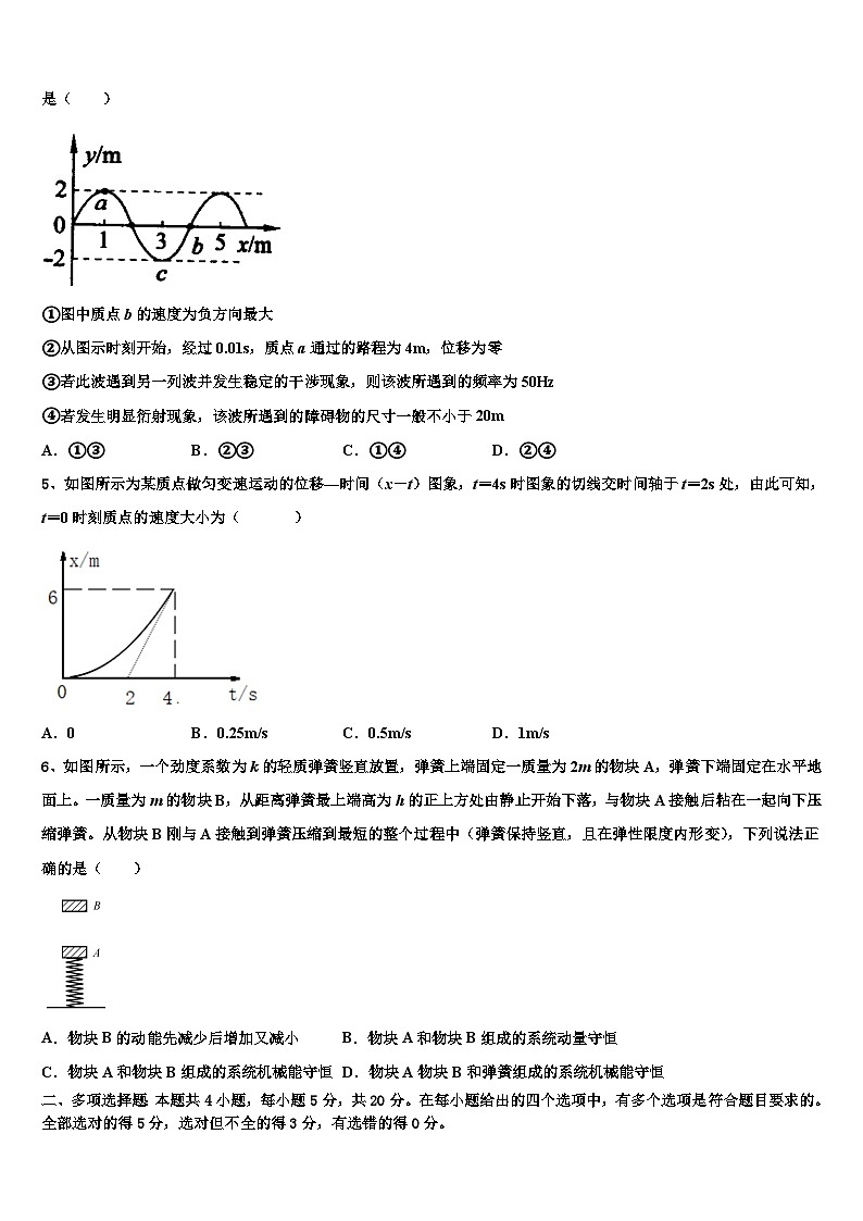 2026届湖北省宜昌市葛洲坝中学高三（最后冲刺）物理试卷含解析第2页