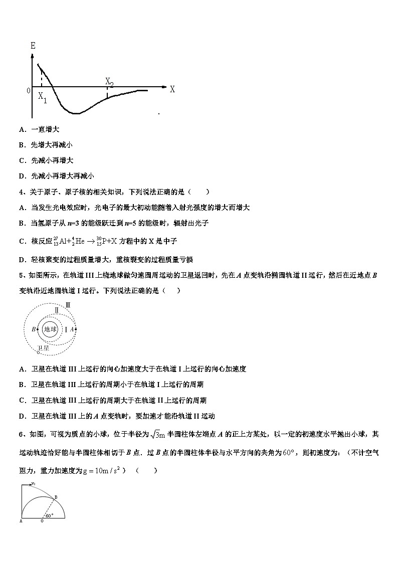 2026届湖北省宜昌金东方高级中学高三最后一卷物理试卷含解析第2页