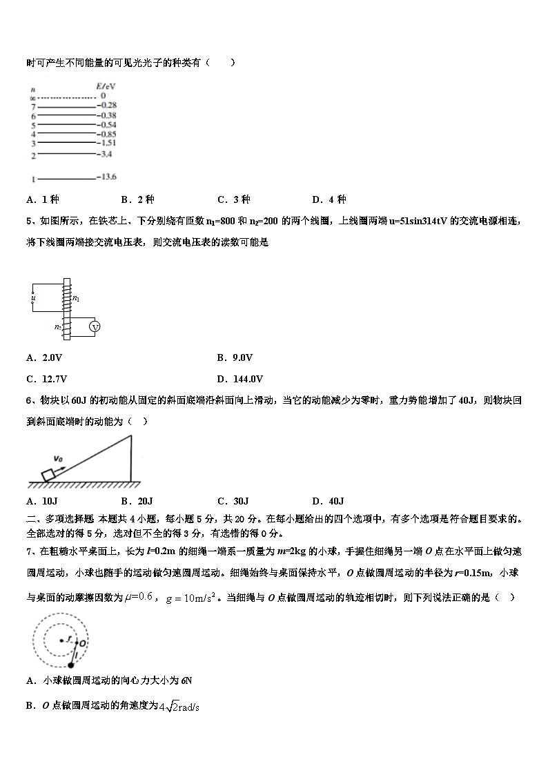 2026届湖北省孝感市高三下学期一模考试物理试题含解析第2页