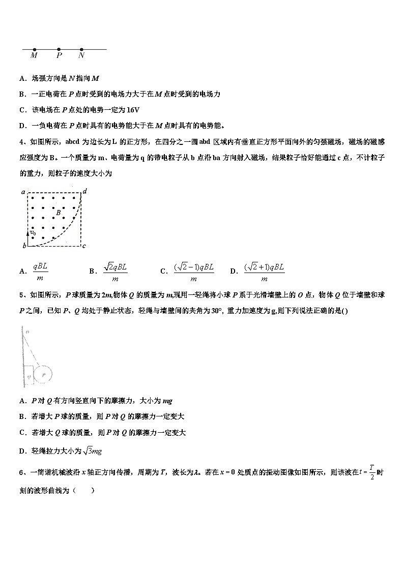 2026届湖北省宜昌县域高中协同发展共同体高三下第一次测试物理试题含解析第2页