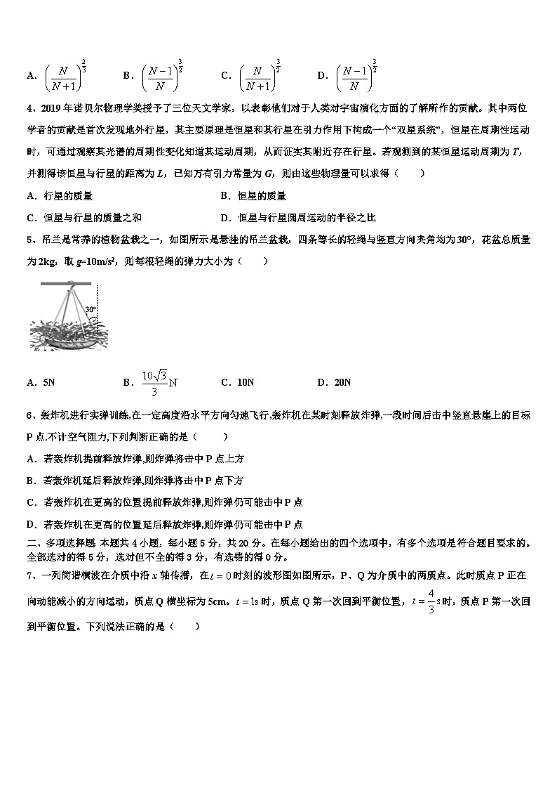 2026届湖北省武汉外国语学校高三3月份模拟考试物理试题含解析第2页