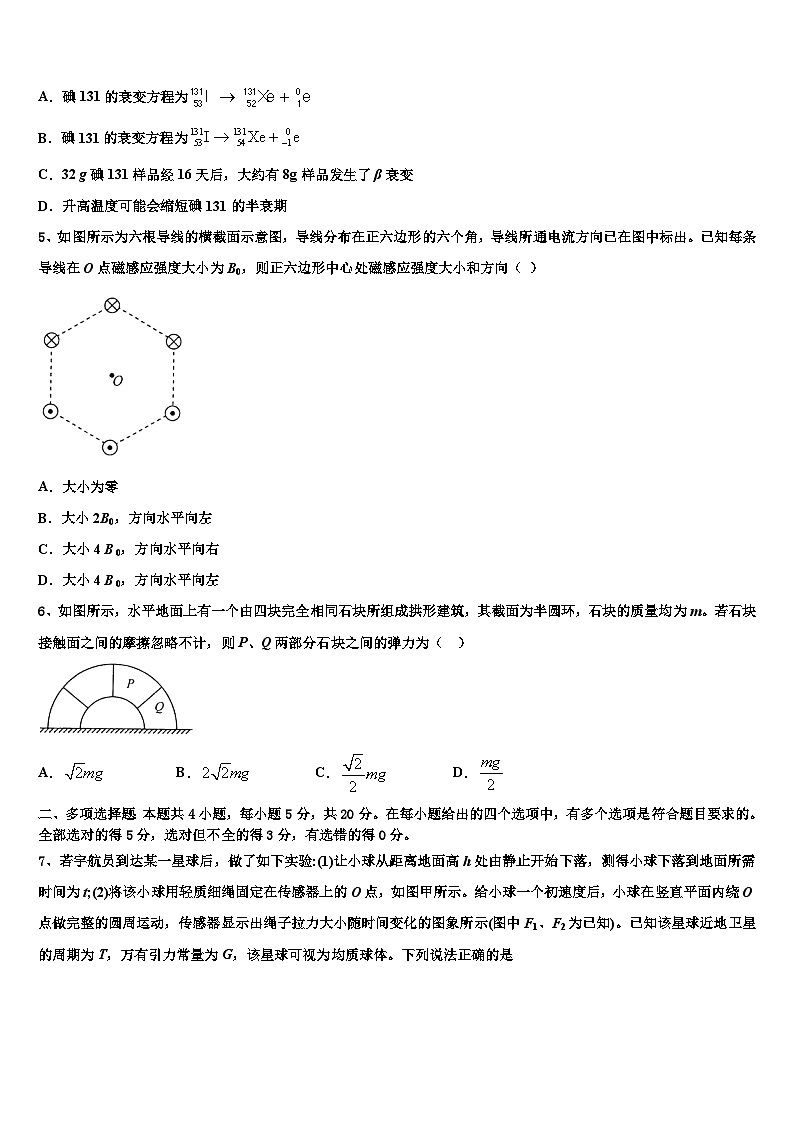 2026届湖北省武汉市江夏一中高三考前热身物理试卷含解析第2页