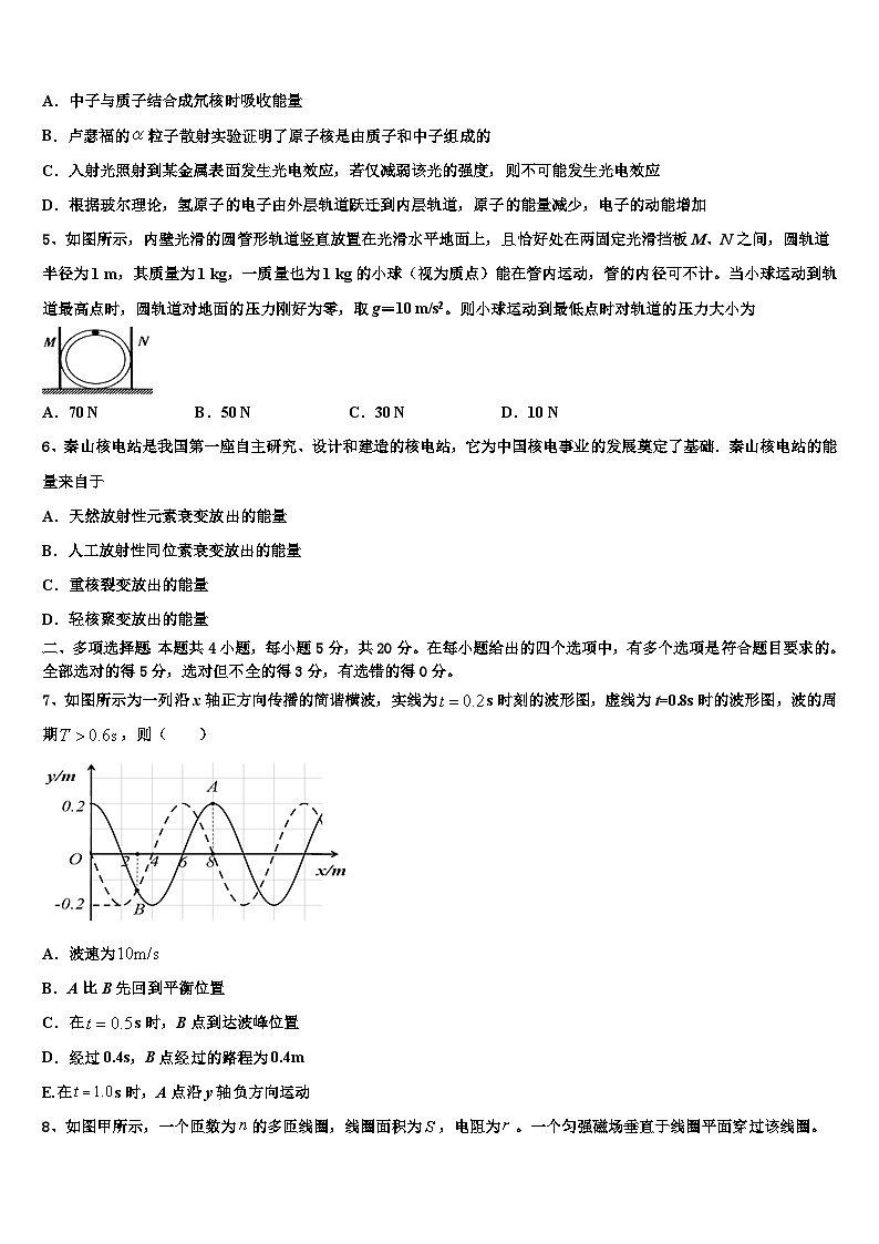 2026届湖北省襄州区四校高三最后一模物理试题含解析第2页