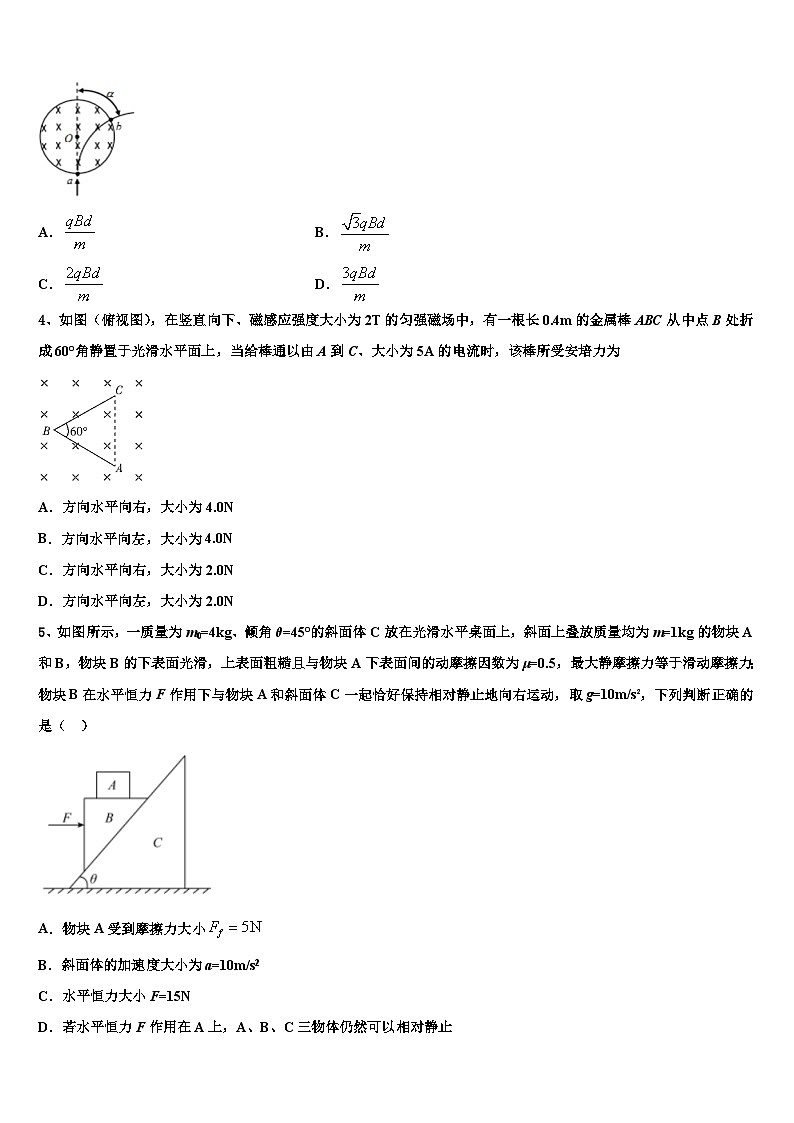 2026届湖北省第五届测评活动高三考前热身物理试卷含解析第2页