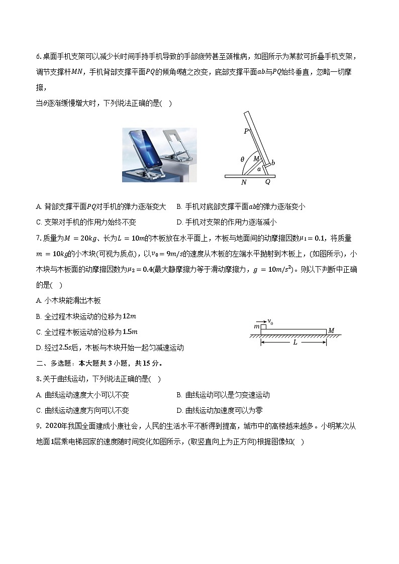 2025-2026学年贵州省铜仁市松桃民族中学高一（上）期末物理模拟试卷（含答案）第2页