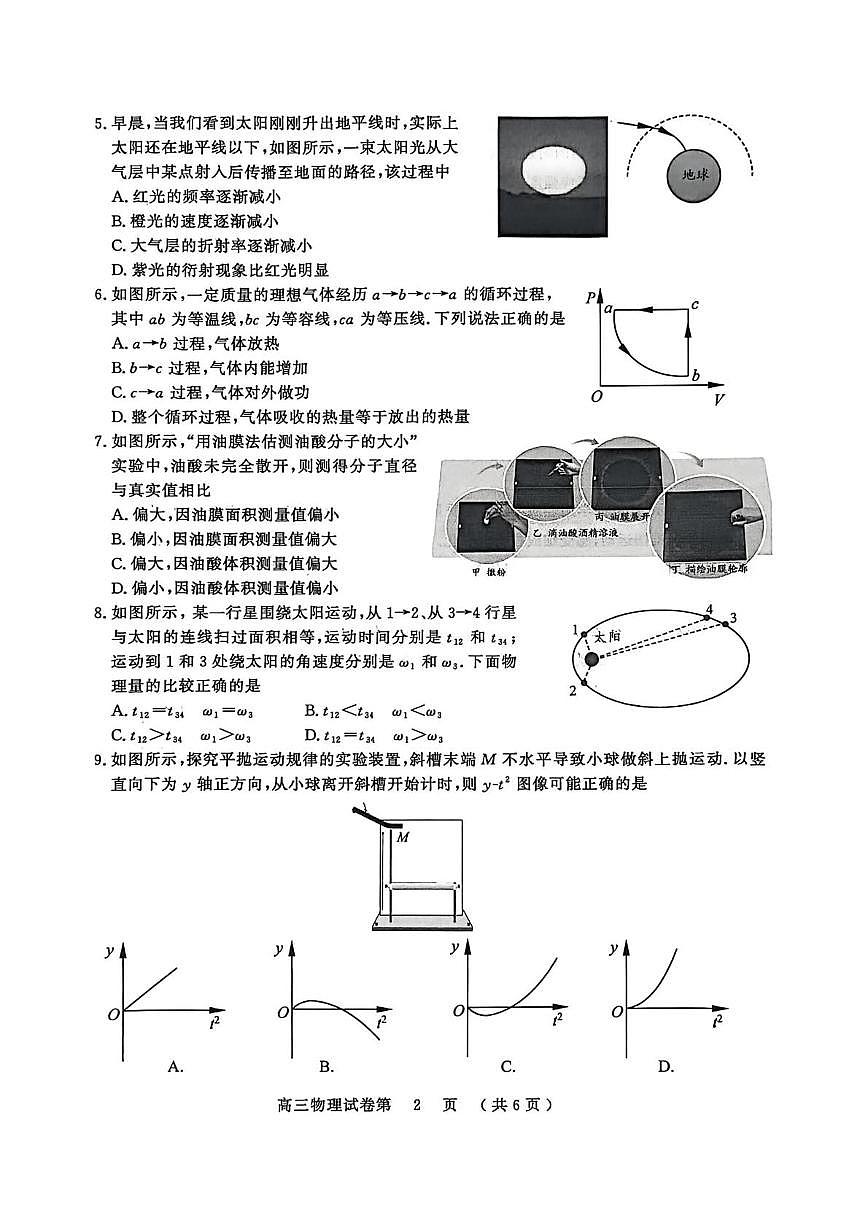 江苏省盐城市、南京市2025-2026学年高三上学期期末调研测试物理试卷第2页