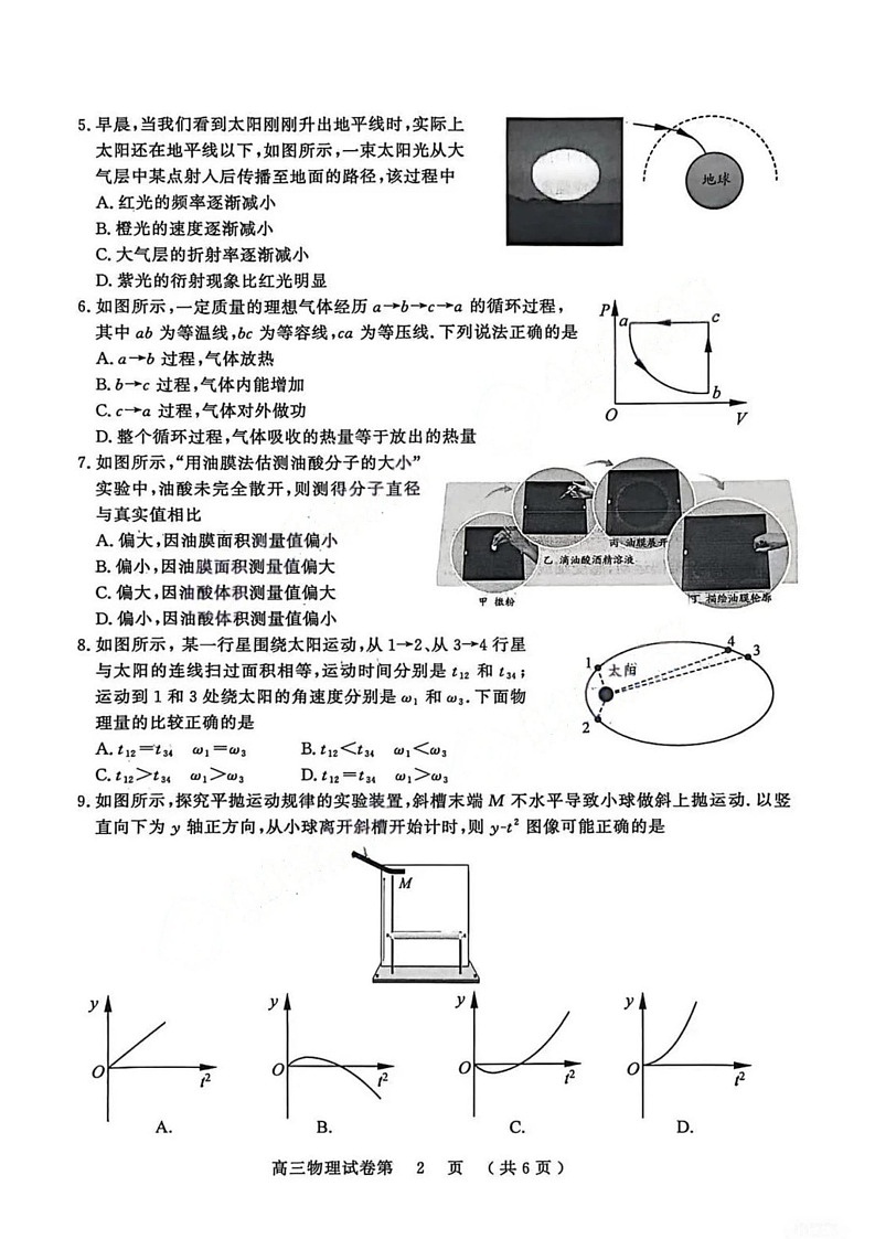 江苏省盐城市、南京市2025-2026学年高三上学期期末调研测试物理试卷第2页