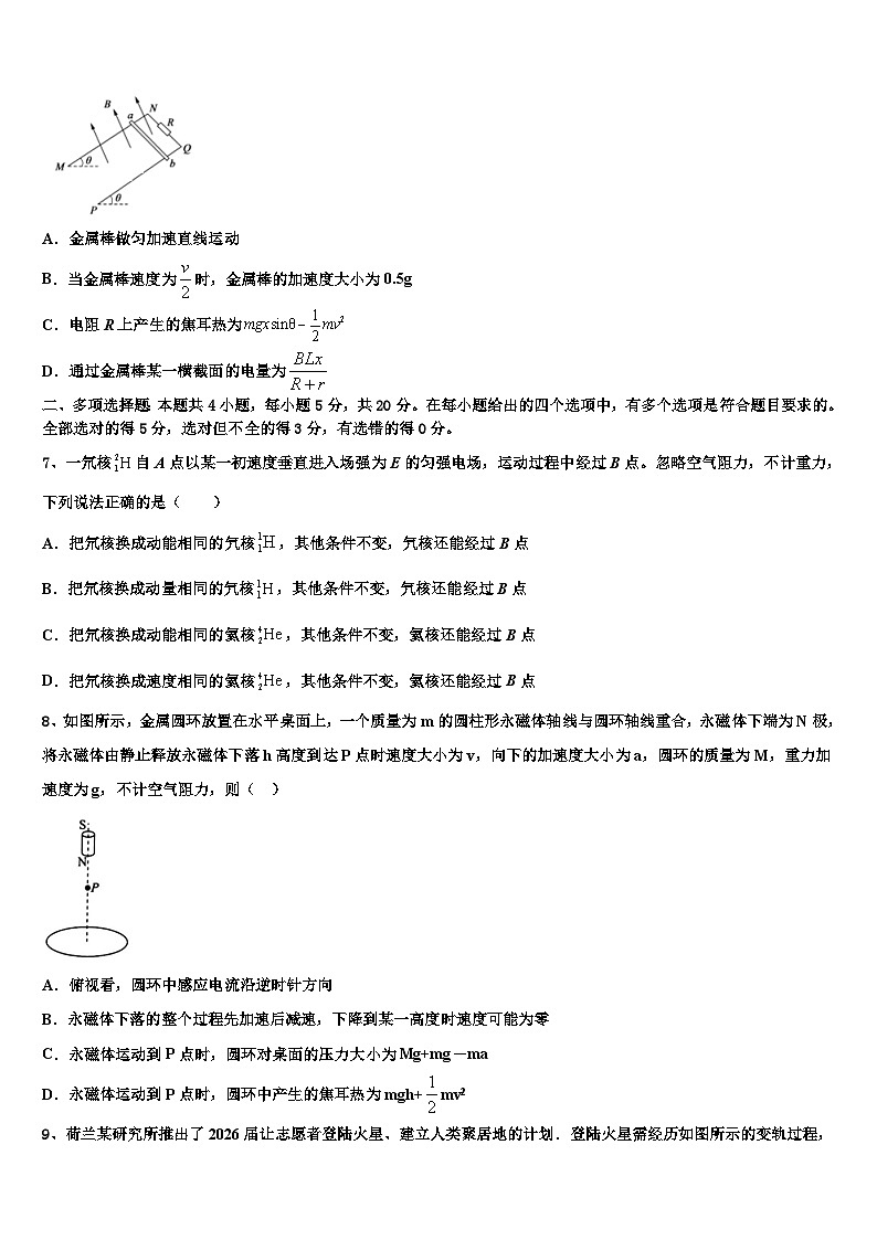 2026届湖南省茶陵县三中高考冲刺模拟物理试题含解析第3页