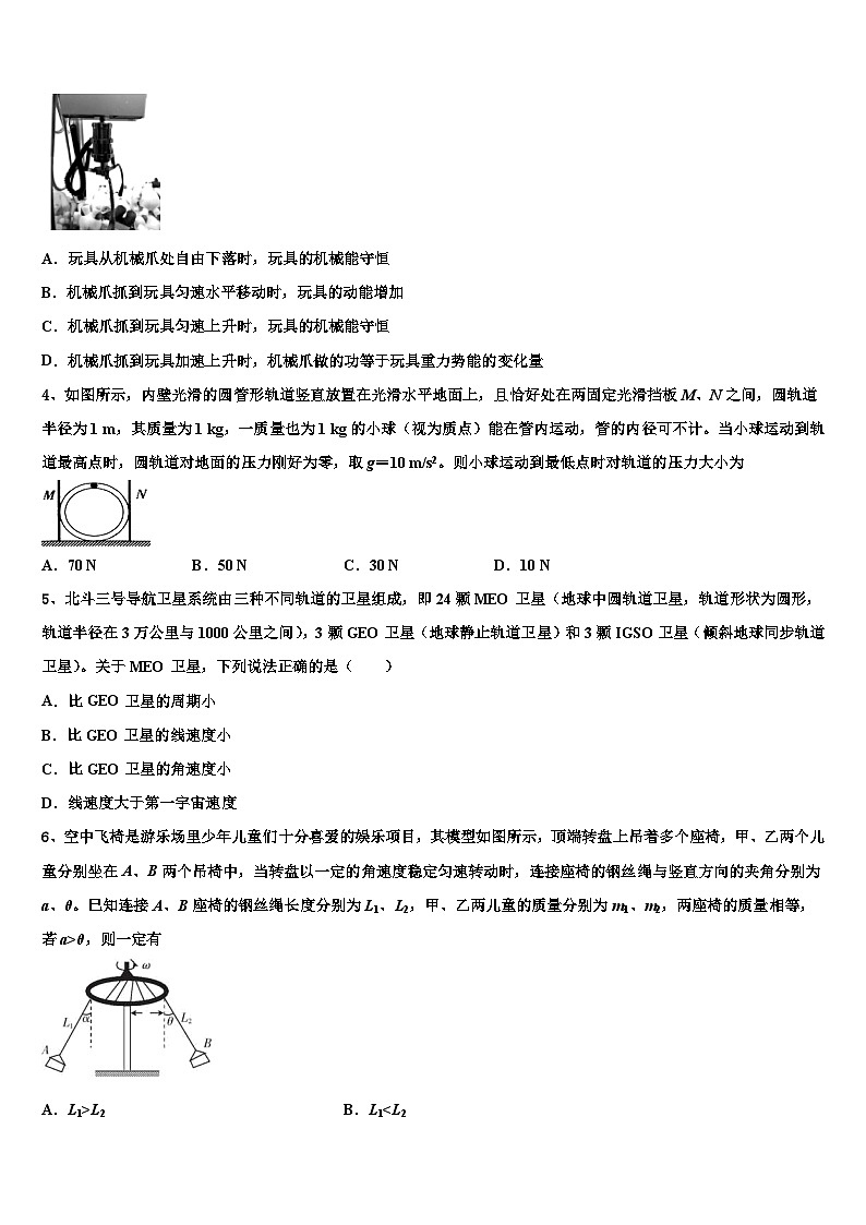 2026届湖北省枣阳市鹿头中学高考适应性考试物理试卷含解析第2页