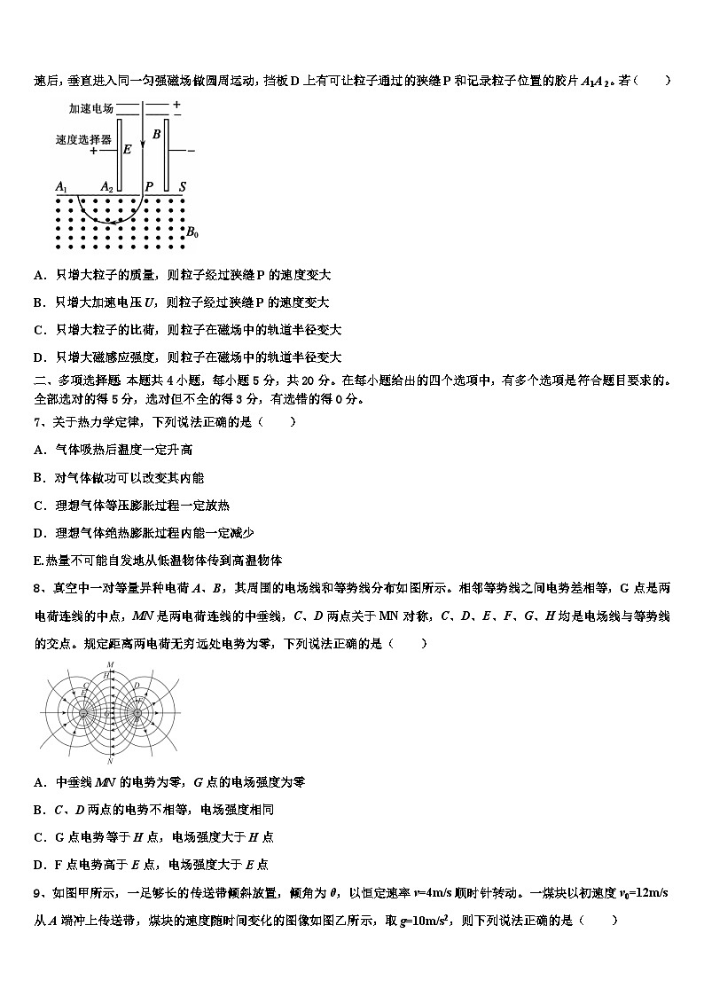 2026届湖北省枣阳市白水高中高考考前模拟物理试题含解析第3页