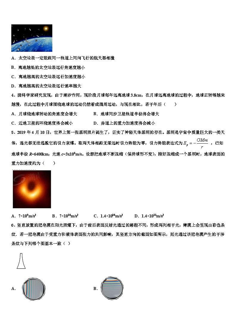 2026届湖北武汉市蔡甸区汉阳第一中学高考仿真卷物理试卷含解析第2页