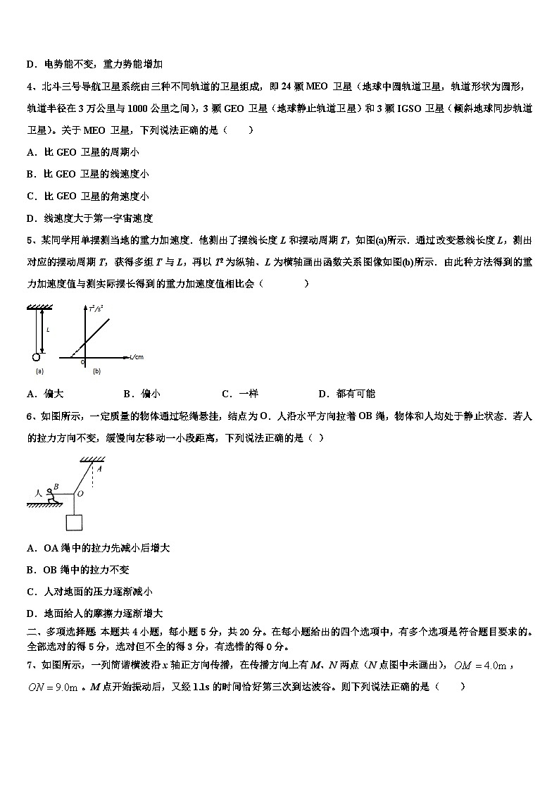 2026届湖北武汉武昌区武汉大学附属中学高考仿真卷物理试题含解析第2页