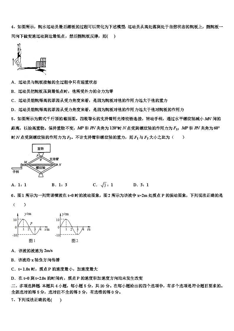 2026届湖南省衡阳市衡阳县六中高考物理必刷试卷含解析第2页