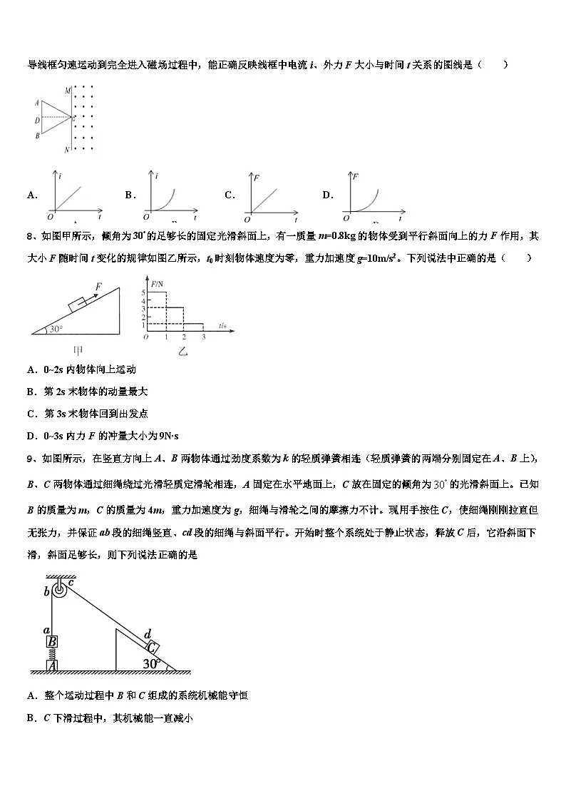 2026届湖南省郴州市第一中学高考仿真卷物理试题含解析第3页