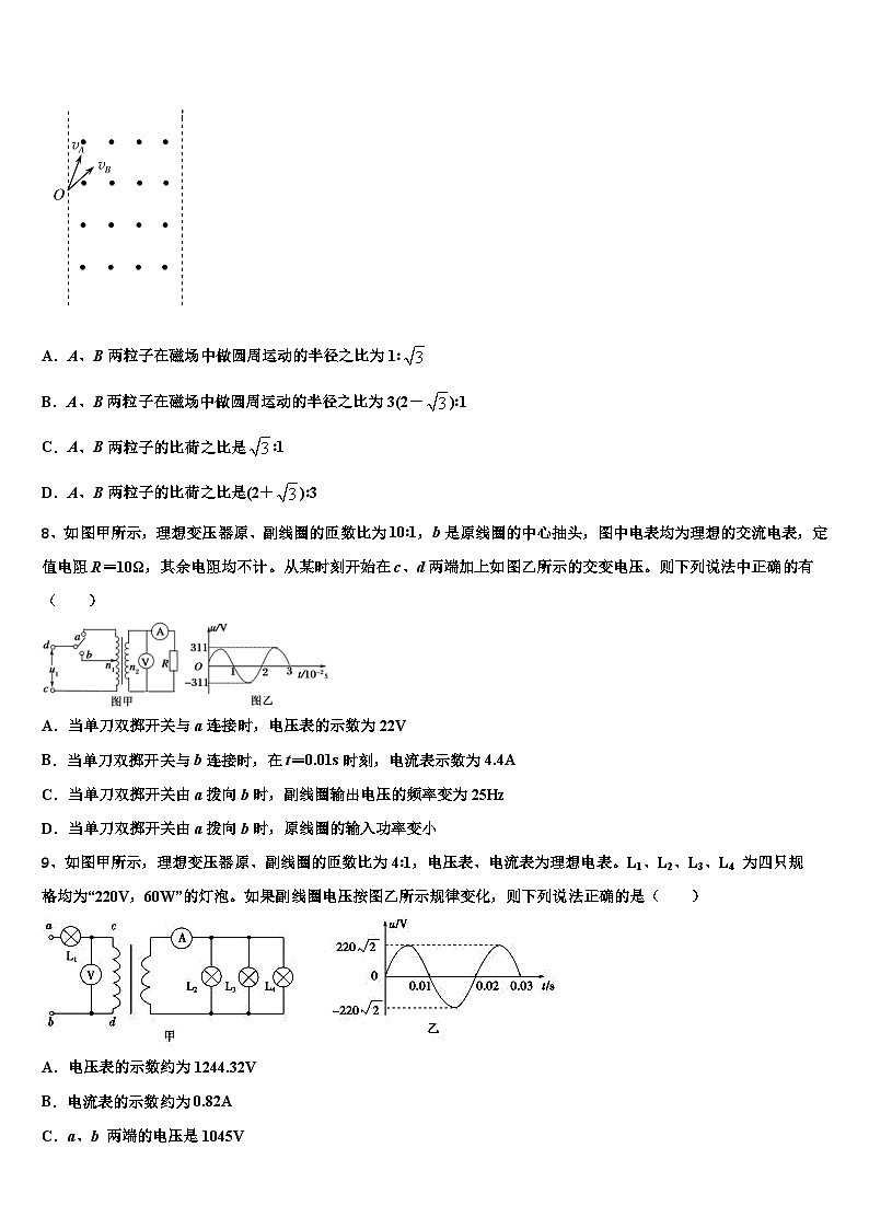 2026届湖南省衡阳二十六中高考物理倒计时模拟卷含解析第3页
