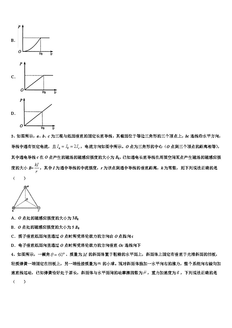 2026届湖南省衡阳市第一中学高考物理全真模拟密押卷含解析第2页