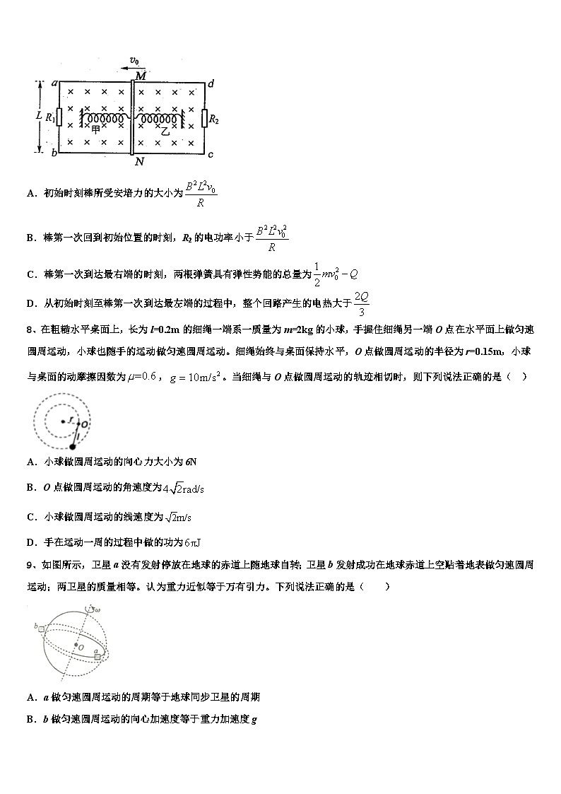 2026届湖南省浏阳市六校联考高考临考冲刺物理试卷含解析第3页
