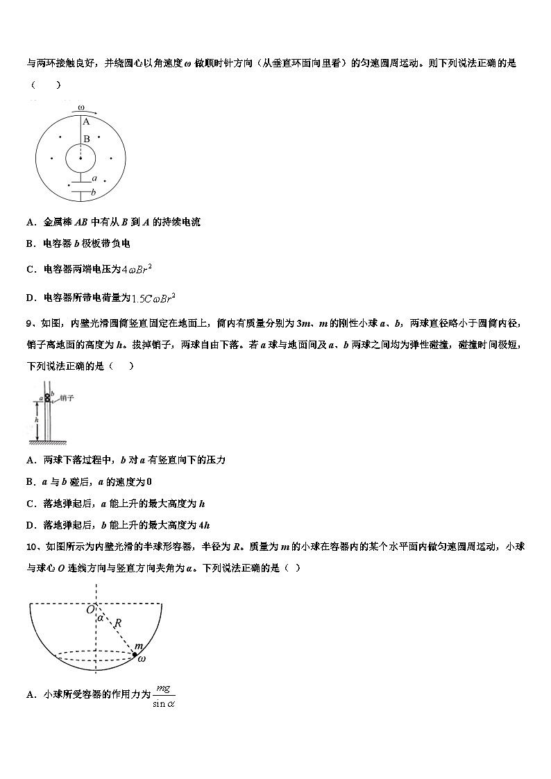 2026届湖南省浏阳一中、株洲二中等湘东六校高考压轴卷物理试卷含解析第3页